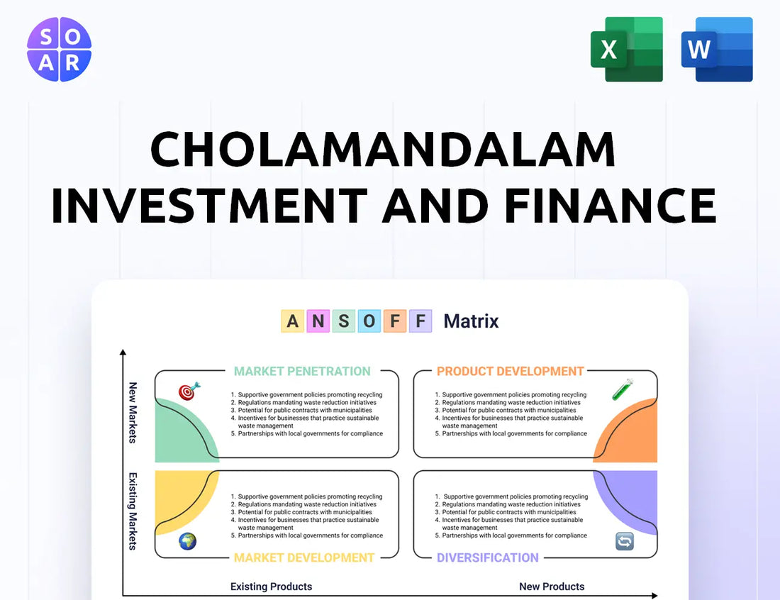 Cholamandalam Investment and Finance Ansoff Matrix