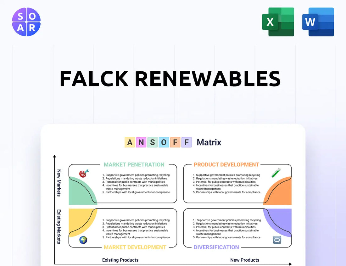 Falck Renewables Ansoff Matrix