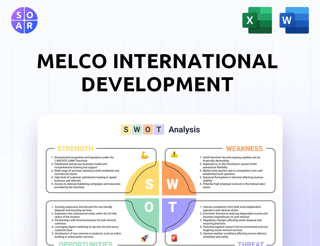 Melco International Development SWOT Analysis