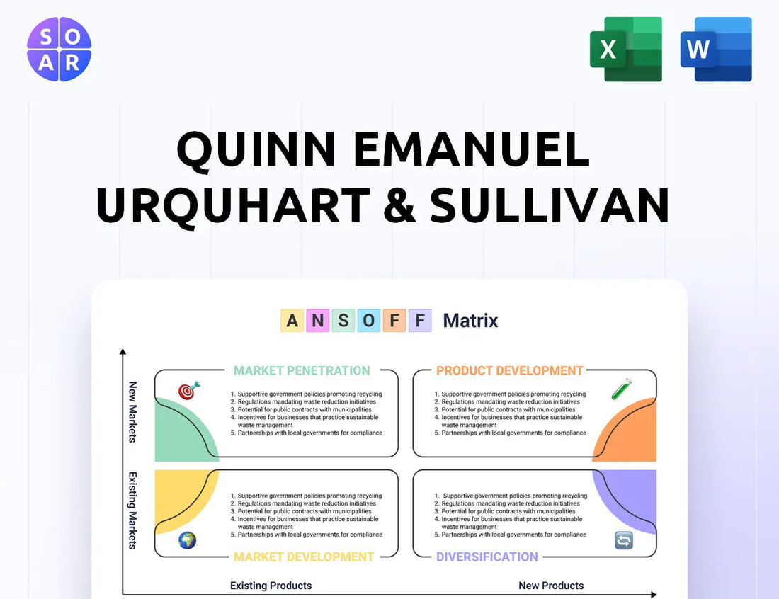 Quinn Emanuel Urquhart & Sullivan Ansoff Matrix