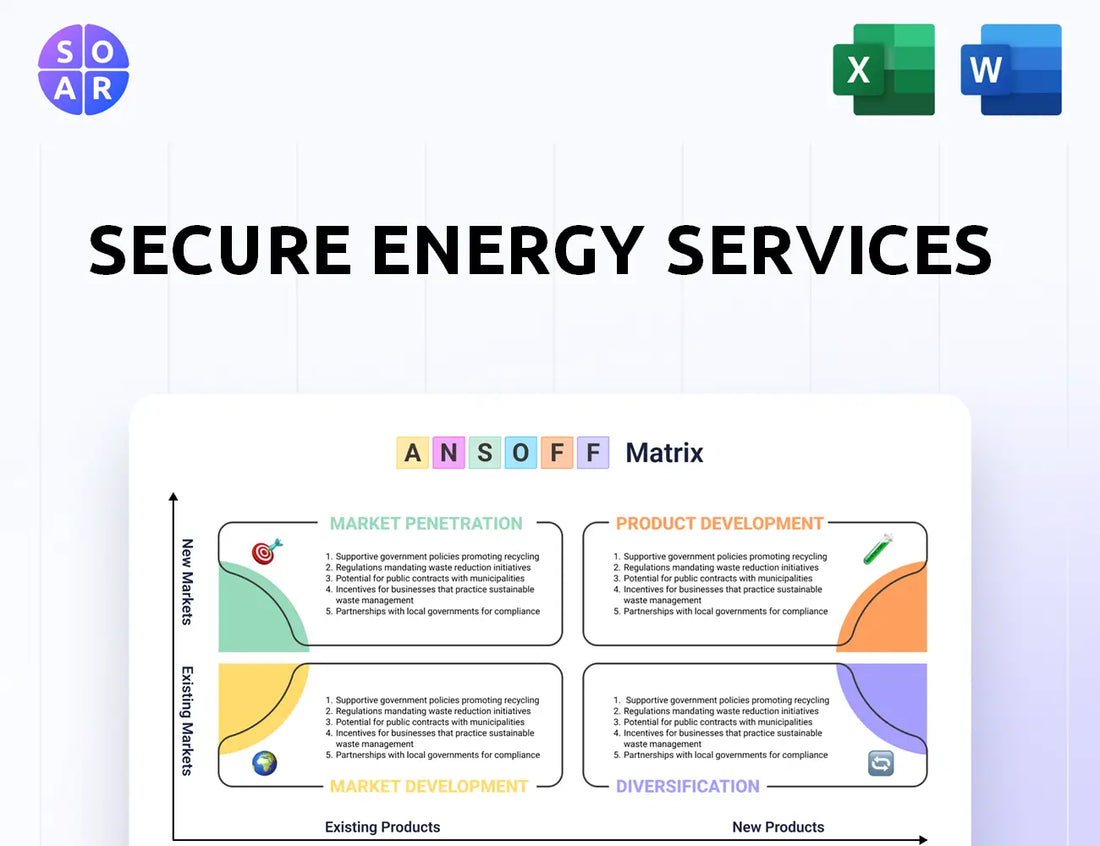 Secure Energy Services Ansoff Matrix
