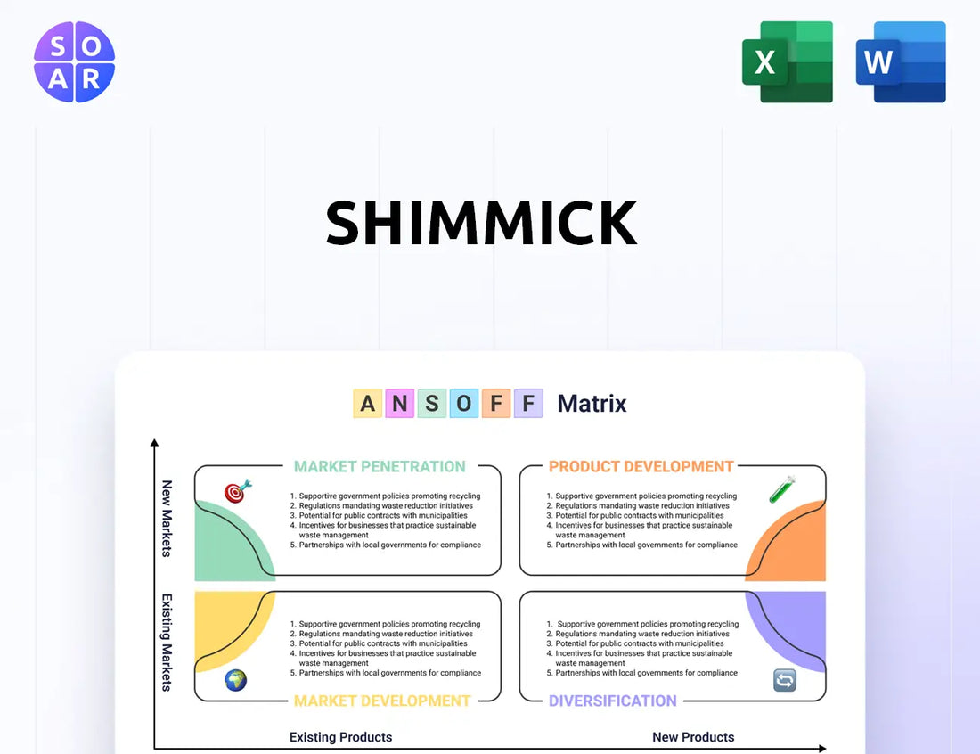 Shimmick Ansoff Matrix