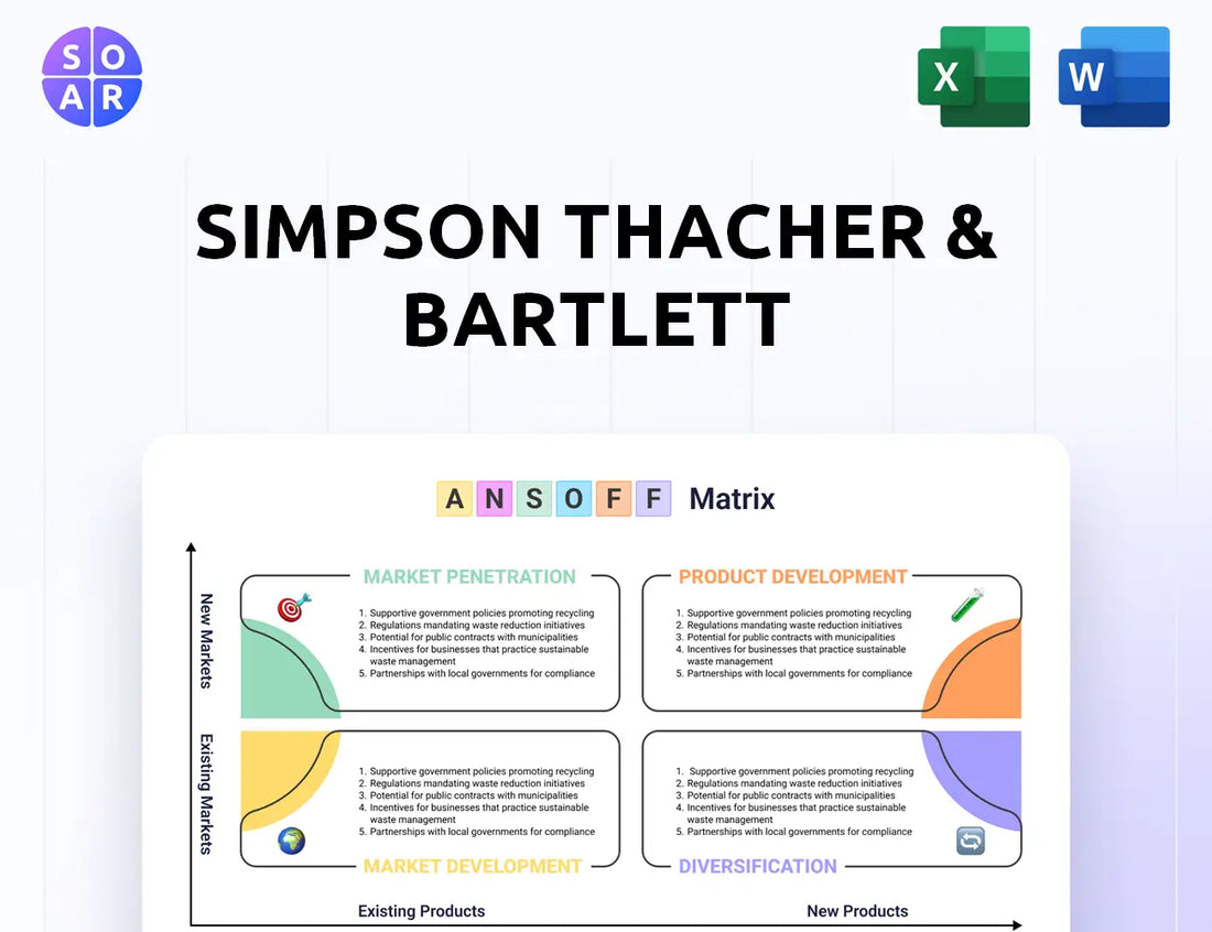 Simpson Thacher & Bartlett Ansoff Matrix