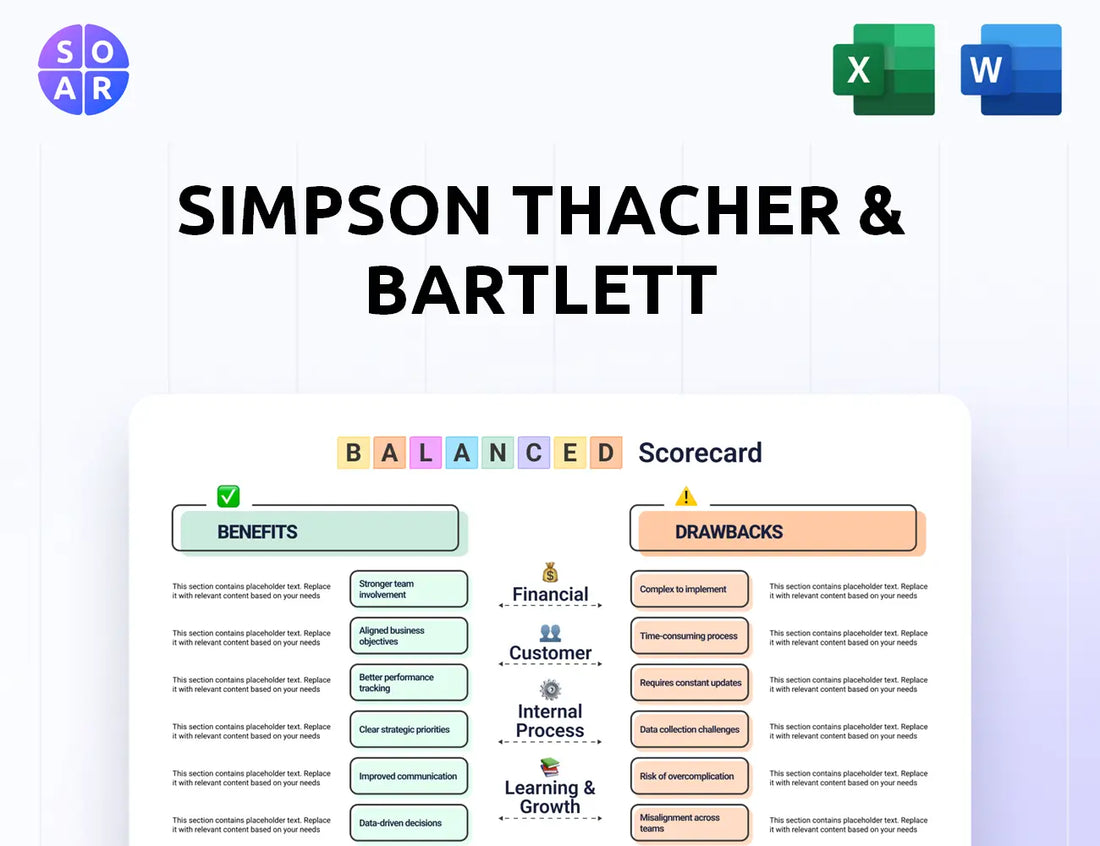 Simpson Thacher & Bartlett Balanced Scorecard