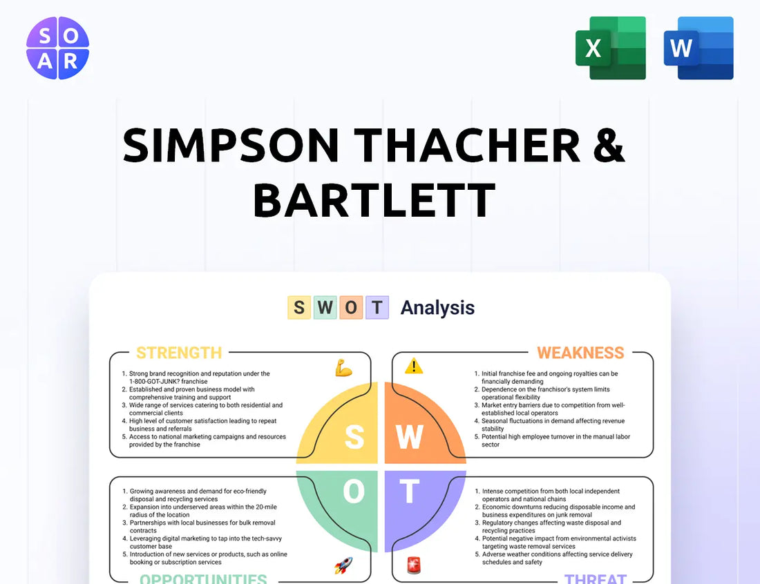 Simpson Thacher & Bartlett SWOT Analysis