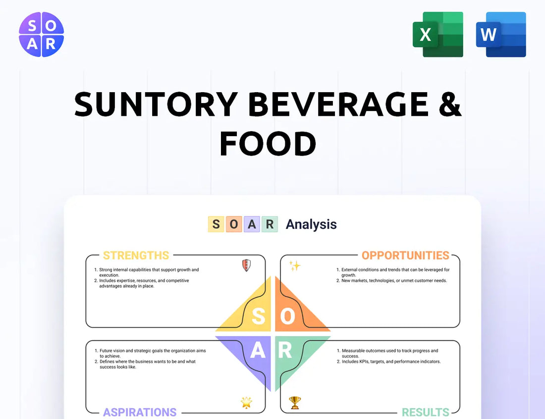 Suntory Beverage & Food SOAR Analysis