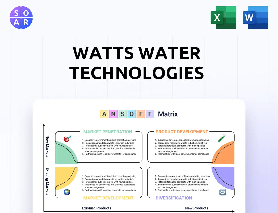 Watts Water Technologies Ansoff Matrix